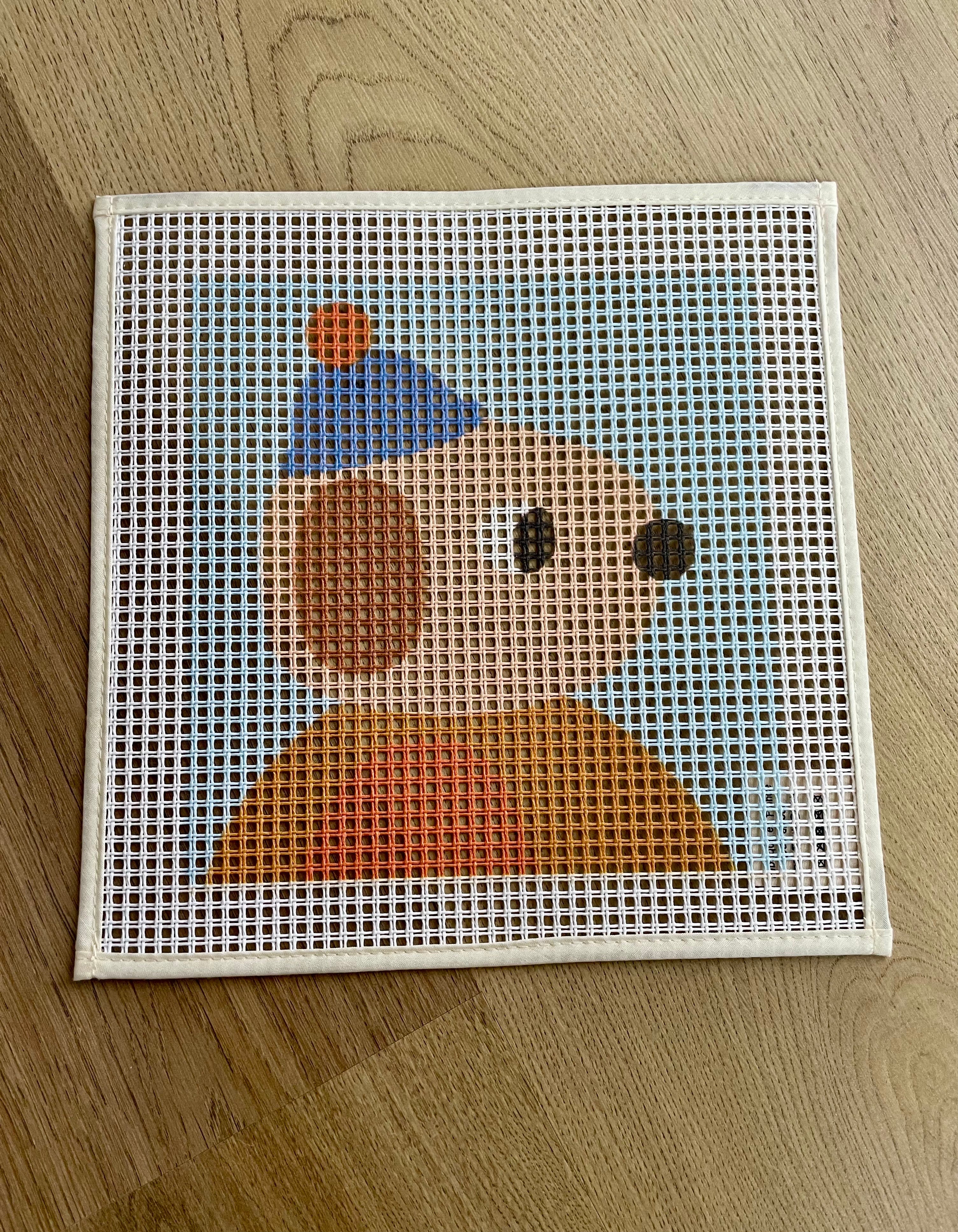 Kit canevas gros trous "80s dog"