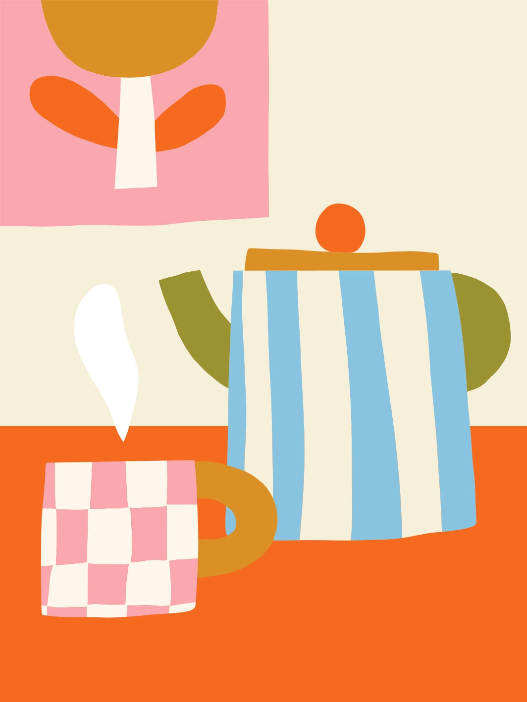 Kit canevas petits trous "Tea time"