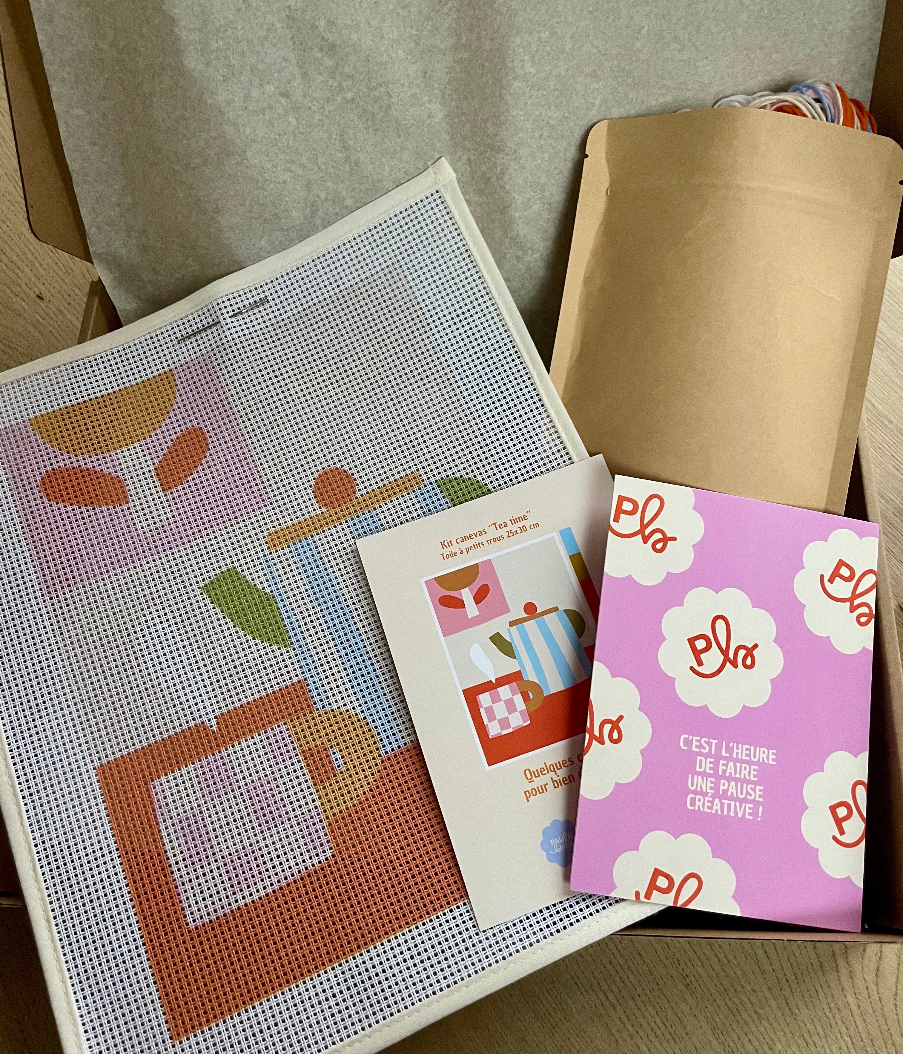 Kit canevas petits trous "Tea time"