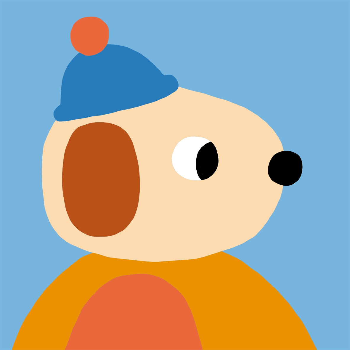 Kit canevas gros trous "80s dog"